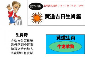 黄道吉日解特 228期